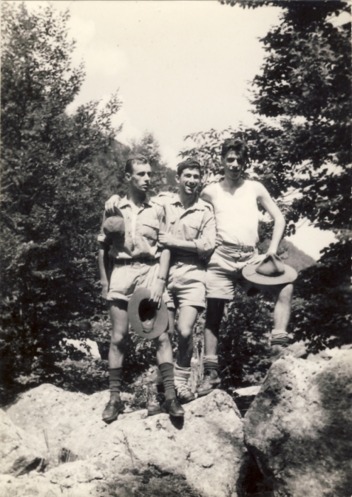 1965 Gruppo TV2° VDB Selva Di Cadore - da sx Bruno Benvenuti-LinoBianchin-OscarSartore.jpg