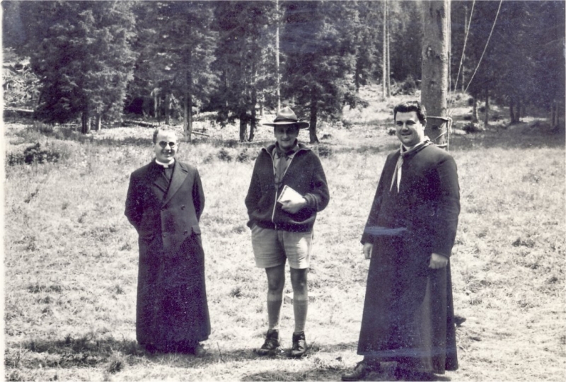 1963 gares-Campo acque tonanti-rip smdrovere-donNazareno, Checco e don Giovanni Bordin.jpg