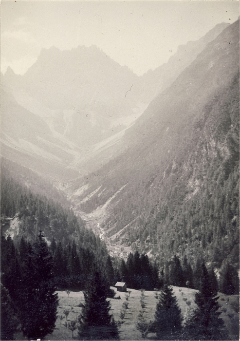 1964 rip MDRovere - campo della valle solitaria - lorenzago - veduta del monte Cridola.jpg