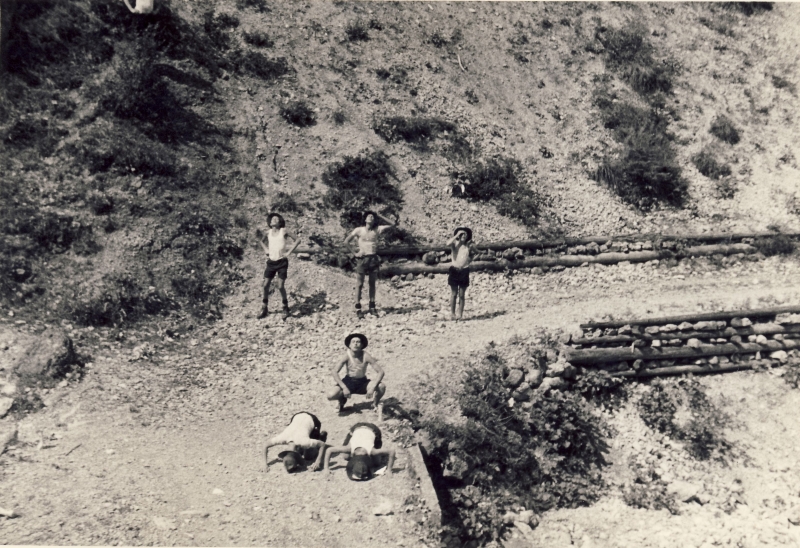 1964 Lorenzago- campo valle solitaria-alce rossa sul torrente_1.jpg