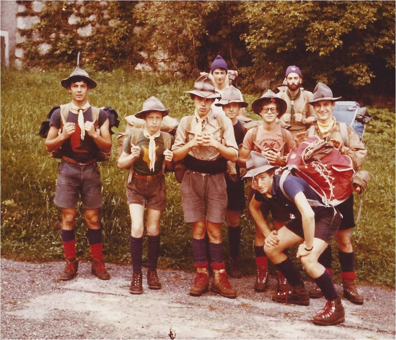 1978 Rip sPioX - campo del nuovo sentiero - Clauzetto Vito d'Asio - uscita dei barboni 1.jpg