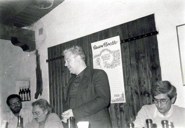 1980 Cena comunit capi di distretto per lancio cooperativa-osteria dalla sicilia-dosson